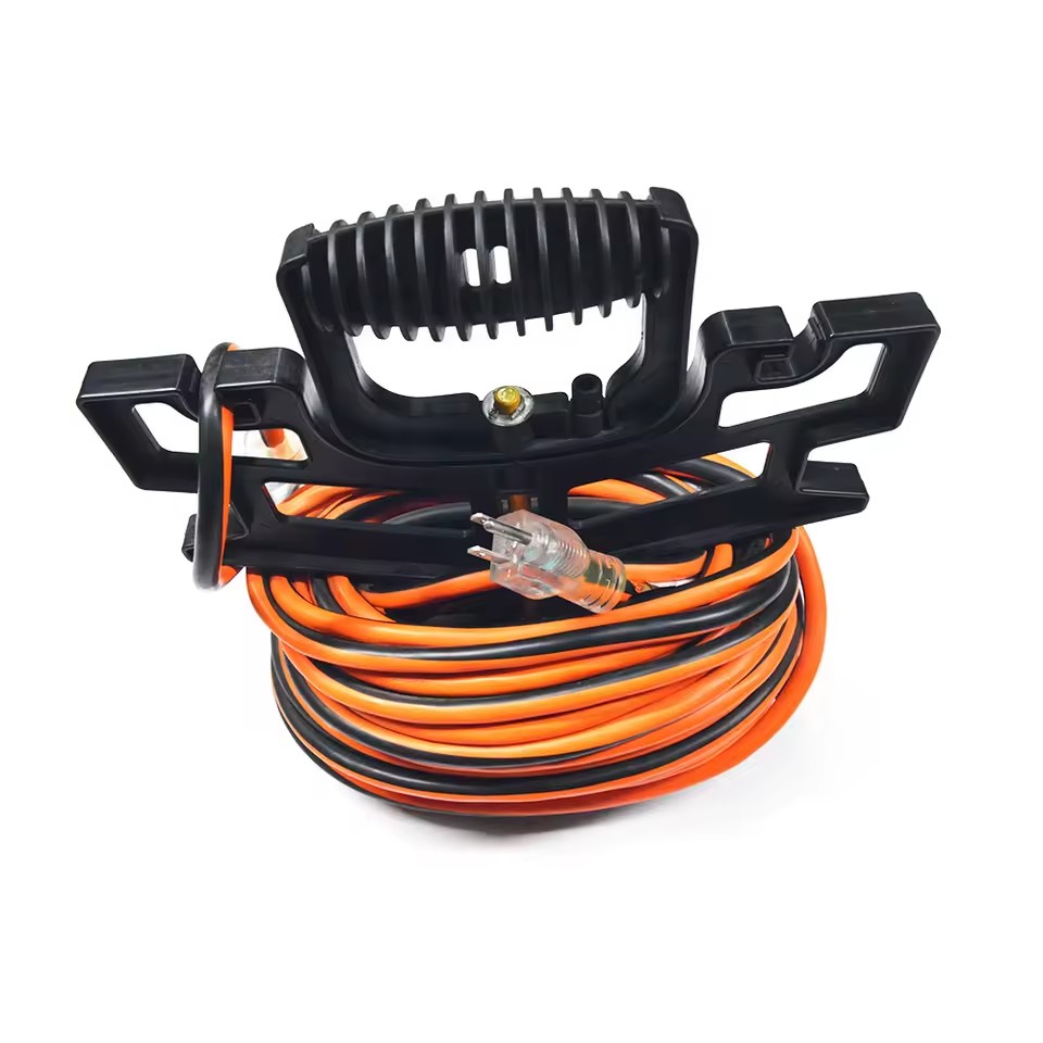 12/3 50ft Power Retractable Outdoor Electrical Extension Cord 220v Heavy Duty Waterproof Multi Socket Premium Power Cords