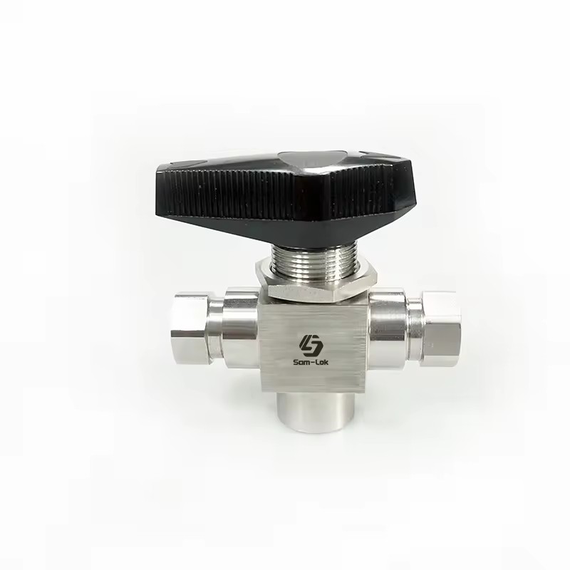 Stainless Steel 316 3 Way Female Thread Tee Instrument Ball Valve 6000psi NPT Corrosion Resistant High Pressure
