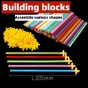 Plastic Building Blocks Set Children's Puzzle Blocks Rocket House Structures Three-dimensional Geometric Shapes Teaching Aids