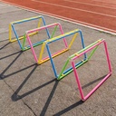 Modular Kids Hopscotch Squares Step-Through Frame Set Indoor Outdoor Obstacle Course Children Agility Training Extruding Cutting