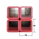 Manufacturers Supply Soft Hard Co-Extruded Plastic Profile Aluminum to PVC Hollow Square Pipe Supermarket Applications