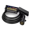 American 8 Feet 7 Pin Trailer Electrical Tail Light Cable with Junction Box