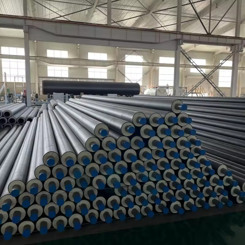 DN20-400 One-Step Direct Buried ERW Polyurethane Insulated Steel Pipes with Welding/Cutting Services for Thermal Cooling Supply