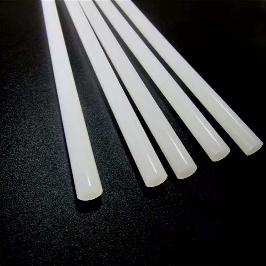 White HDPE Rod Extrusion Strip Custom Processing Services Factory Price MOQ 5K Meter Stick with Rounded Plastic Rods