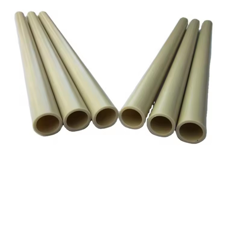 Custom 3/4 Inch Hard PVC Tube High Quality Golden Yellow Hard Extrusion Plastic Modling Processing Service Including Cutting