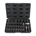 Hi-Spec Compact 33pc Nut Bolt Extractor Socket Adaptors Set 6-19mm Carbon Steel Broken/Damaged Removal OEM/ODM Ready 3-Year
