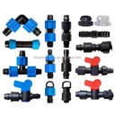 High Quality 16MM 20MM Drip Tape Fittings PE Drip Tape Irrigation Connectors Agricultural Irrigation Pipe Accessories