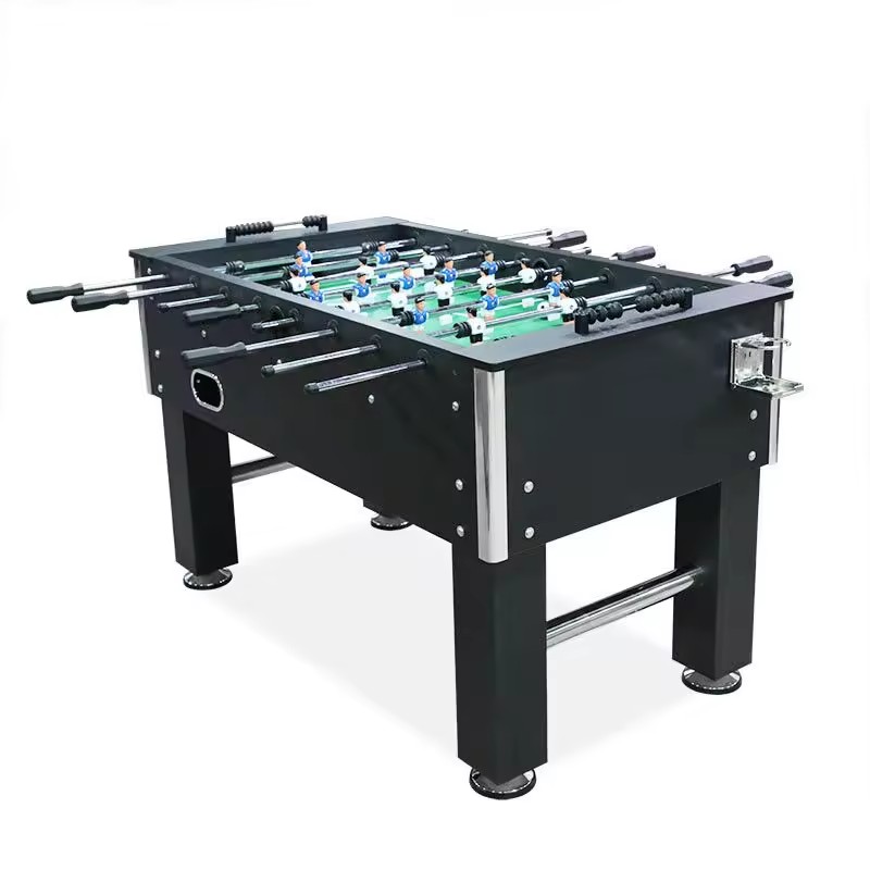 High Quality 5 Feet Kicker Football Hand Play Sport Black Color Foosball Game Soccer Table Factory Price for Sale