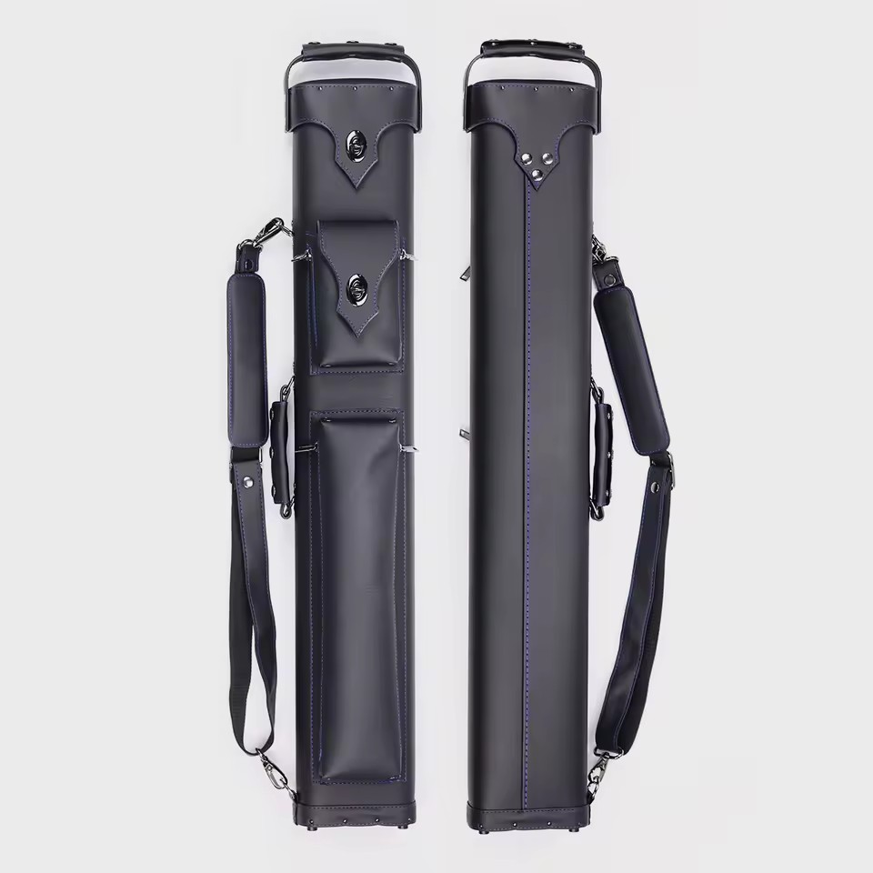Hot Selling Black Color 6 Holes Special Design 1/2 Style Cue Case/Bag 2B4S