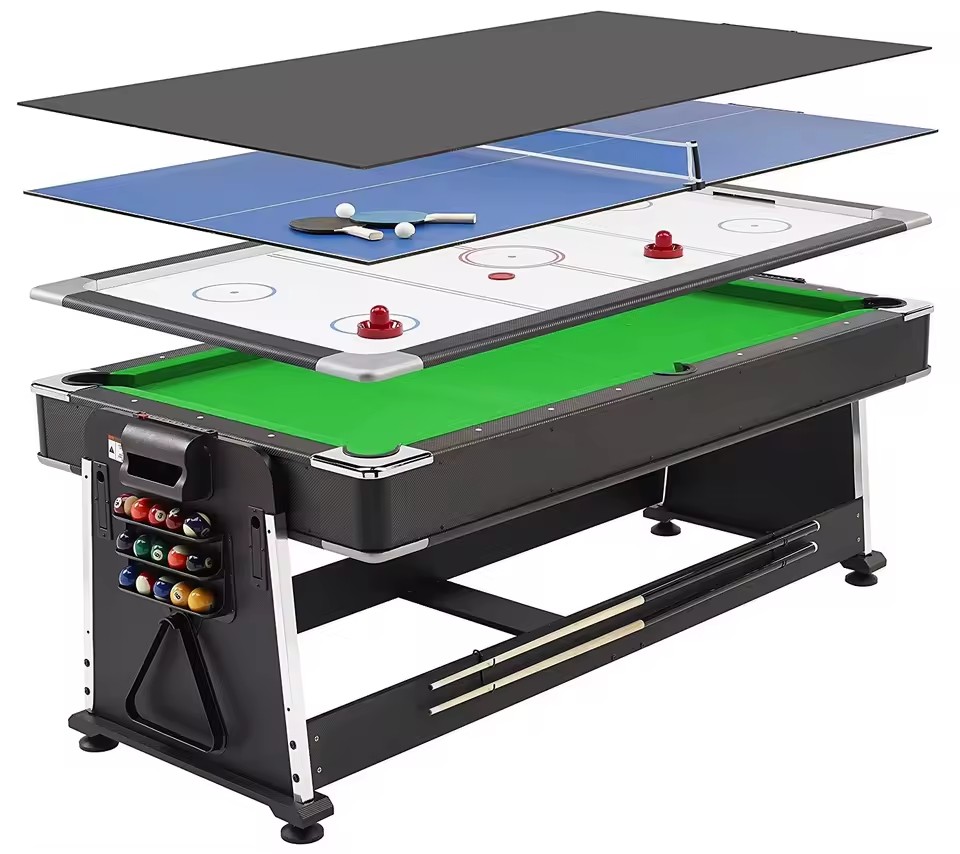 New Style Multi-functional 4-in-1 Rotating Pool Game Table