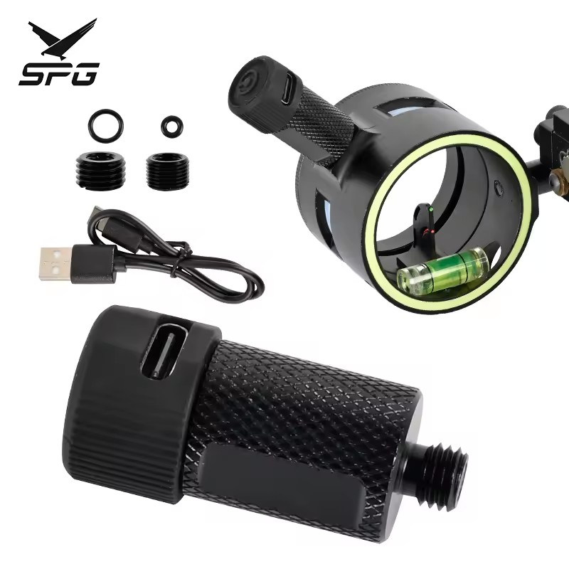 SPG Archery Bow Sight Light Compound Bow Hunting Practice 6/9/11mm LED Aluminium Alloy Accessories Blue Ray Outdoor Tool