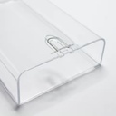 PS Transparent Plastic Jewelry Box Is a square Transparent Container Box with a Hook Lid