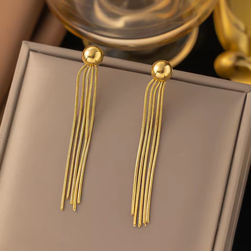 EH020 European American Style Love Bow Patchwork Dangle Earrings for Women Titanium Stainless Steel Earrings Pearl Hot Fashion