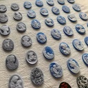 Artificial Agate Cameo Wholesale 18x25mm Black Onyx Cabochon 3D Relief Craftsmanship Loose Gemstone OEM Bulk