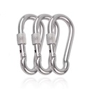 Grade 304 5*50mm Industrial Carabiner Stainless Steel Safety Snap Hook with Screw for Climbing Metal Size