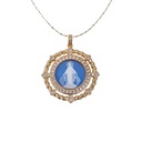 Factory RTS 925 Sterling Silver Virgin Mary Religious Jewelry Our Lady of Guadalupe Agate Cameo Catholic Pendant Necklace
