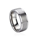Factory Direct 8mm Titanium Steel Ring Multi Color Stripes Vacuum Electroplated Scratch Resistant Men's Trendy Wedding Ring