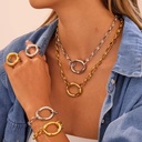 18K Gold Plated Stainless Steel Jewelry Sets for Women