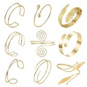 Stainless Steel Double Line Open Cuff Bangle Minimalist Geometric Fashion Jewelry for Women
