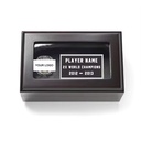 Matte Black Lacquer Finish Luxury Wooden Championship Ring Display Box