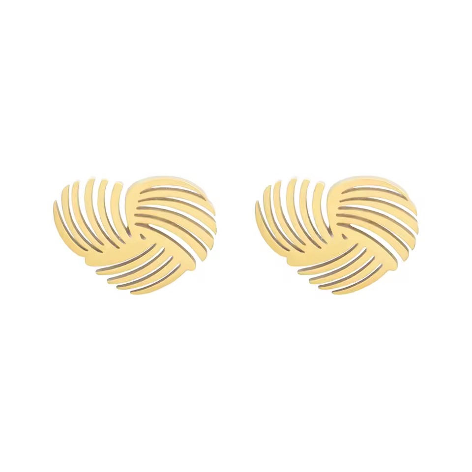 Low Price Hollow Geometric Love Romantic Stainless Steel Earrings for Women