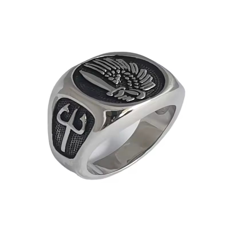 Engagement Party Jewelry Cast Finishing Vintage Punk Ring Stainless Steel