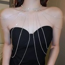 Rhinestone Body Chain Sparkling Body Jewelry Elegant Fashion Accessory for Women