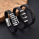 Wholesale Genuine Leather Braided Bracelets with Stainless Steel Magnetic Clasp Bracelet for Men