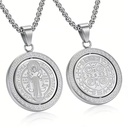 Silver Black & Gold Stainless Steel Strand Necklace Christian Style Religious for Men's Birthday Anniversary Engagement