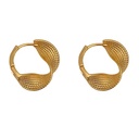 Unique Handmade Twisted Braided Stainless Steel Stud Earrings Women Daily Outfit Decor Ear Jewelry Gift