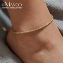 Emanco Anklet Classic Vegetarian Cauliflower Chain Women's Gift Jewelry Anklet Versatile Simple Adjustable Anklet