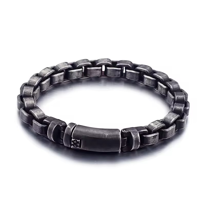 Cool Vintage Big Chunky Heavy Motorcycle Men Hand Chain Bracelets