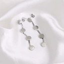 New Arrival Flat Snake Chain Dangle Drop Earring Waterproof Stainless Steel Minimalist Stud Earring