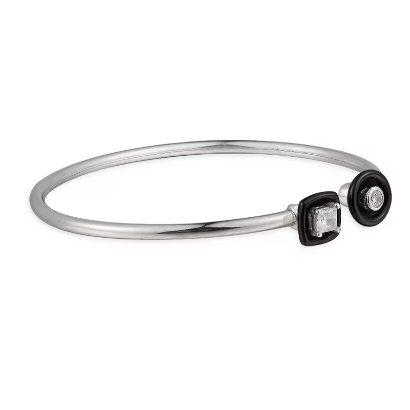 New Arrival Fashion Jewelry 925 Sterling Silver Hollow Tube Women Bracelet Bangle
