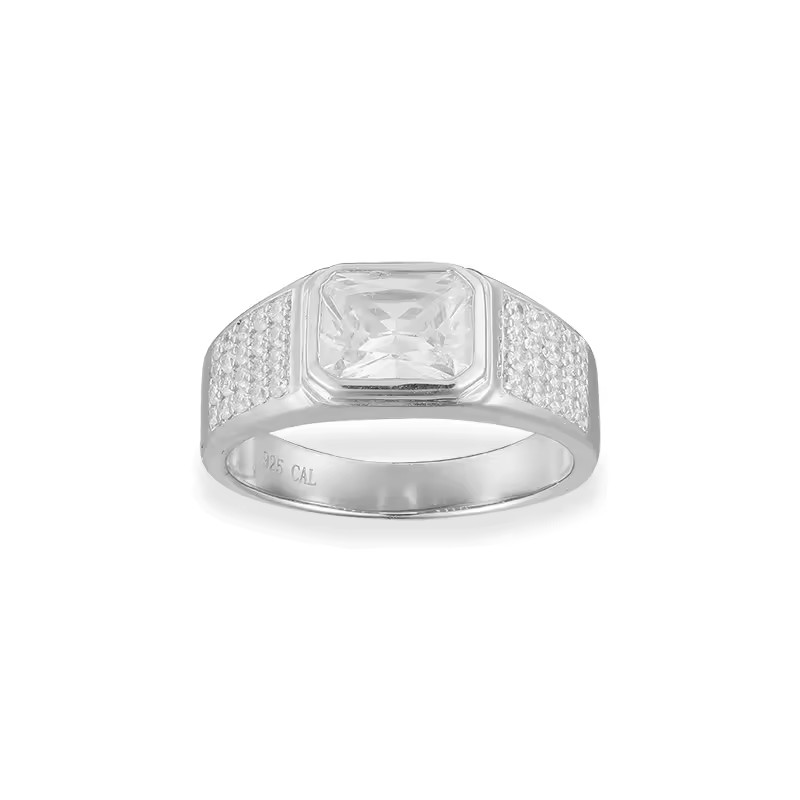 Wholesale Men's Diamond Ring Engagement Ring 925 Sterling Silver Men Ring Jewelry