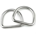 5mm X 50mm Stainless Steel 304 316 Welded Strong D Shape Rings Dee Ring Metal Heavy Duty Welded D Ring