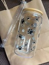 Gradient Jelly Candy 16oz Borosilicate Clear Glass Tumbler Eco-Friendly BPA Free Luxury Sublimation Soda Beer with Straw Lid