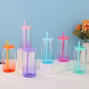 16oz Borosilicate Clear Glass Jar Gradient Jelly Candy Tumbler with Lid for Sublimation Luxury Modern Stocked Soda Beer Glass