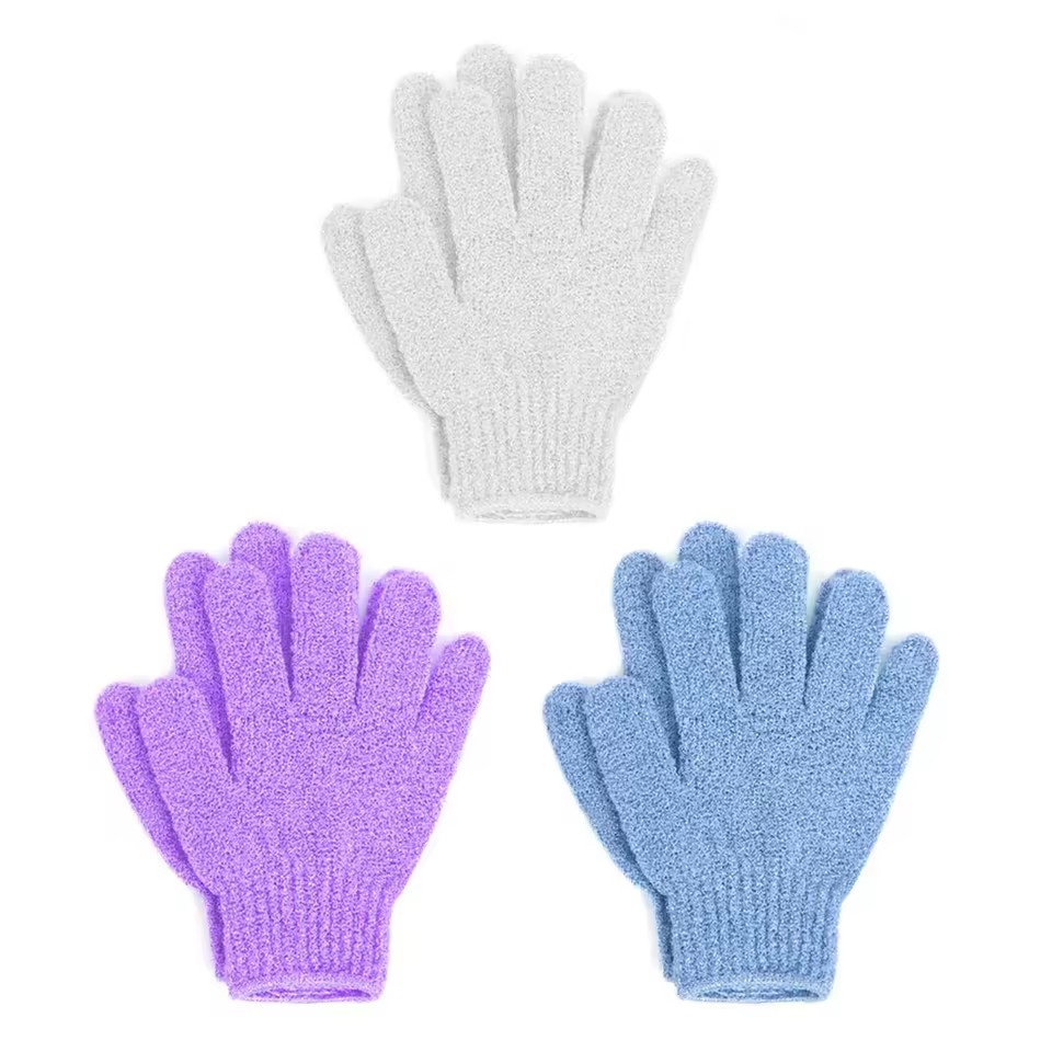 Wholesale Body Scrubber Bath Glove Custom logo Exfoliating Gloves Bath Mitt Shower Exfoliating Gloves Gift Deep Cleaning Skin