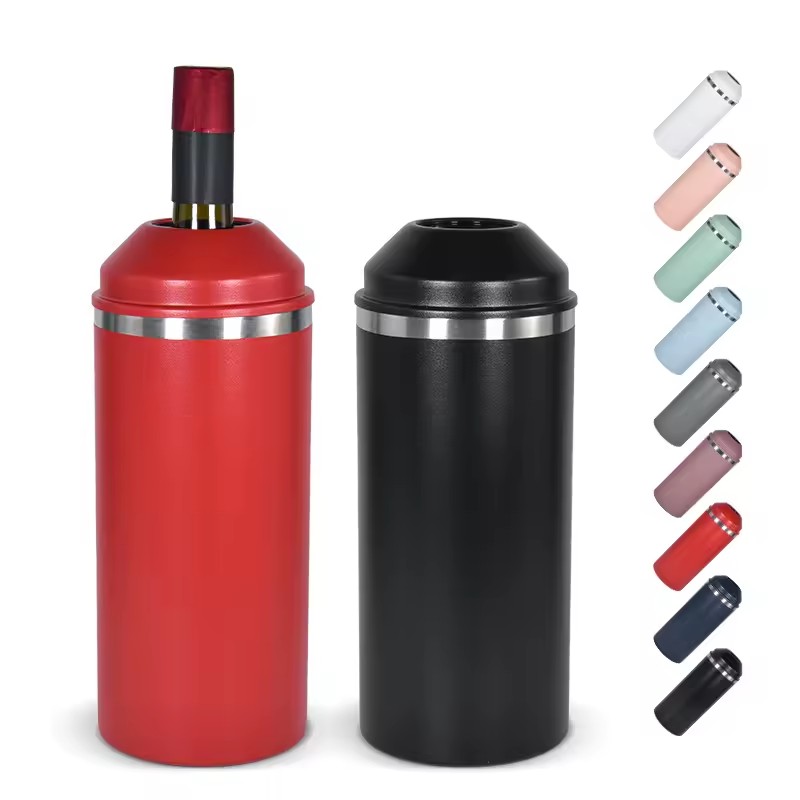 25oz Double Wall Stainless Steel Can Cooler Suitable Most Wine Champagne Custom Bottle