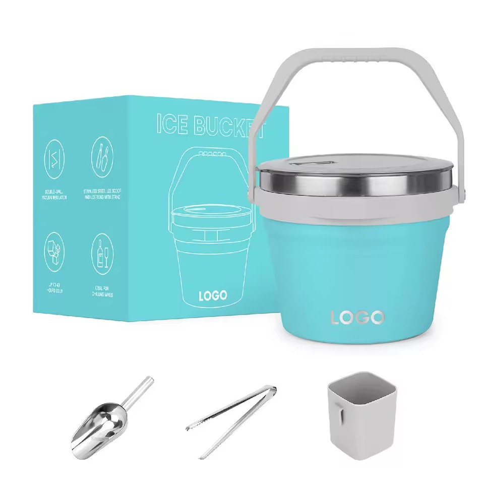 256oz 7L Large Double Wall Vacuum Insulated Stainless Steel Beverage Ice Bucket With Lid for Wine, Beer, Large Parties