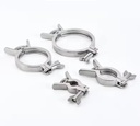 Sanitary Quick Release Polished Stainless Steel Tri Clamp Adjustable Low Pressure Chemical Resistant Pipe Clamp for Water Gas