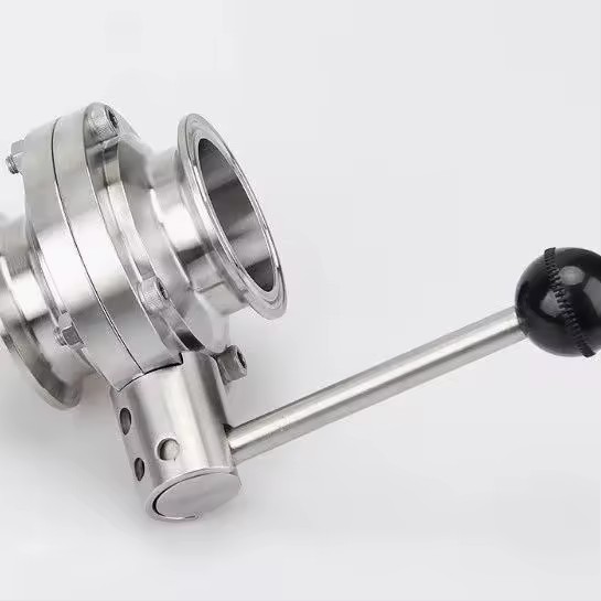 Stainless Steel Quick-Release Butterfly Valve Dust Valve Manual Clamp Industrial Use Water Medium Food Hygiene Pharmaceutical