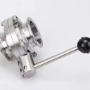 Stainless Steel Quick-Release Butterfly Valve Dust Valve Manual Clamp Industrial Use Water Medium Food Hygiene Pharmaceutical