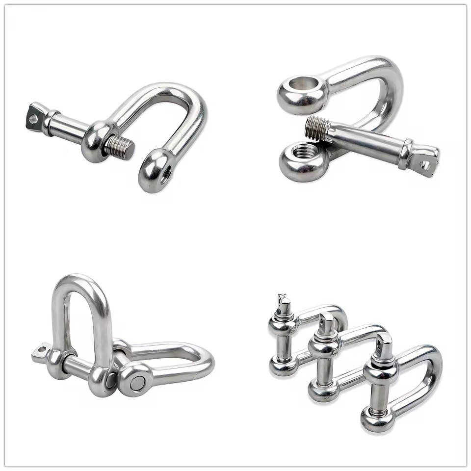 National Standard Galvanized U-Shaped Ring Sling Power Tool Snap Ring Dee Shackles Type Silver Metric Spot D-Type Lifting