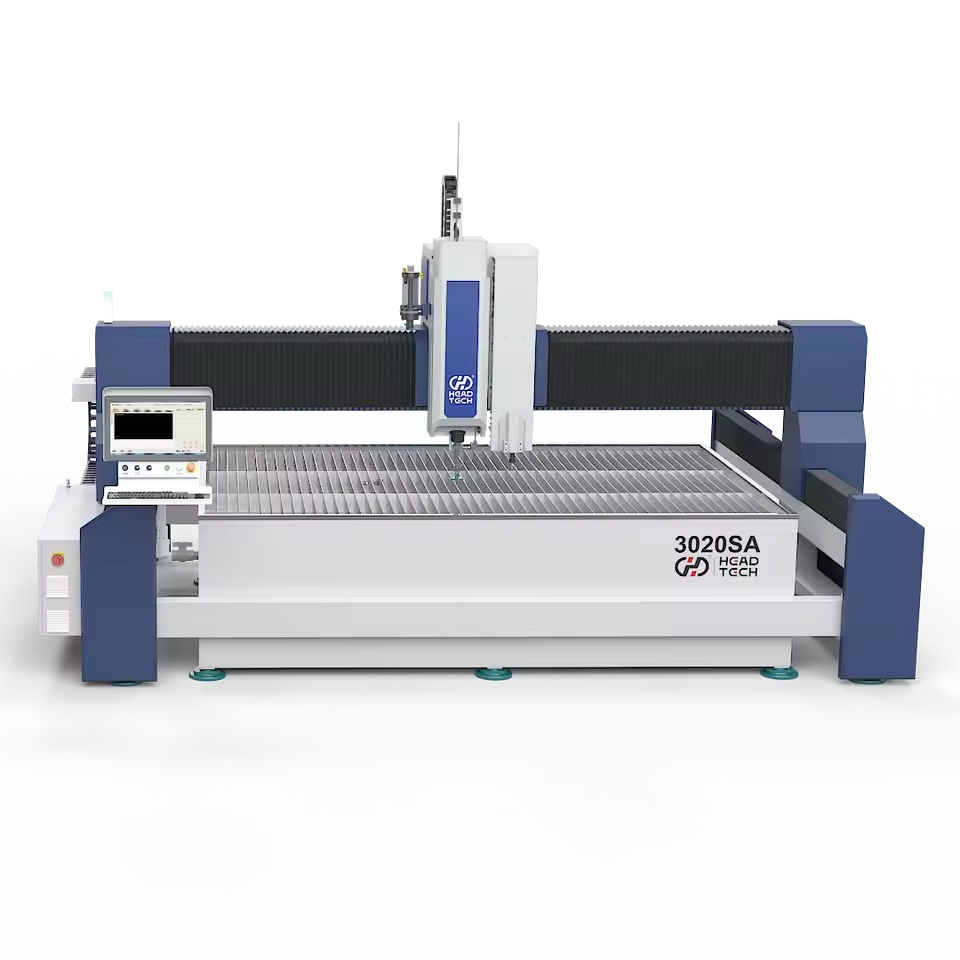 Industrial 5-Axis CNC Machining Center with Integrated Waterjet & Tool System for Metal, Stone and Tile Processing