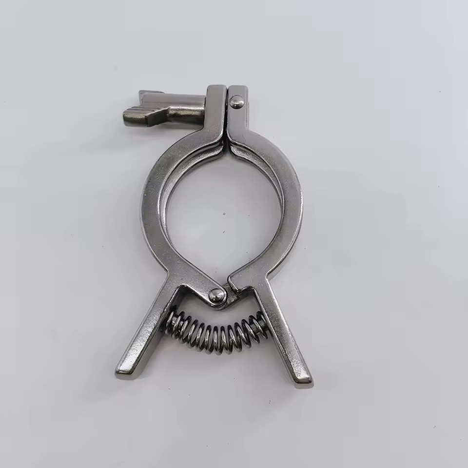 Sanitary Quick Release Polished Stainless Steel Tri Clamp Adjustable Low Pressure Chemical Resistant Pipe Clamp for Water Gas