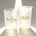 300ml 10oz Factory Price Disposable Pp Frosted Custom Plastic Party Cups for Weddings Events Bulk with Napkin Baby Shower Party