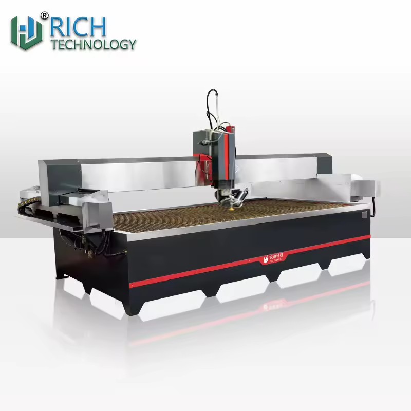 Supplier RICH Tiles Mosaic Cutting Machine V5 Axis Waterjet Stone Cutter
