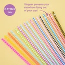 New 7mm Aperture Straw Two-color Plastic Cup Accessories PP Straw Multi-color Straw